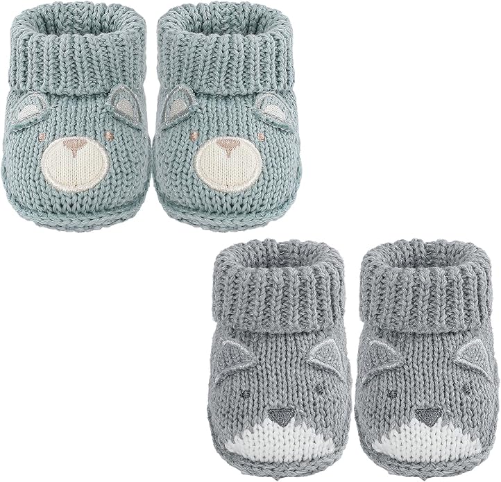 Newborn Knit Booties Soft Baby Sock Boots by DUONITITI