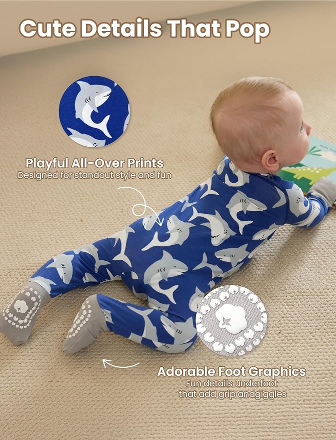 PATPAT Organic Cotton Baby Footie Pajamas - Image 6