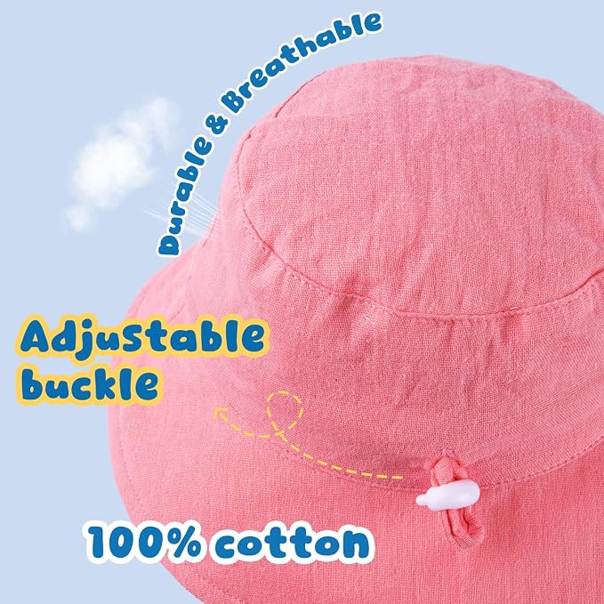 Muslin Baby Sun Hat Sun Protection Baby Toddler Bucket Hats - Image 6