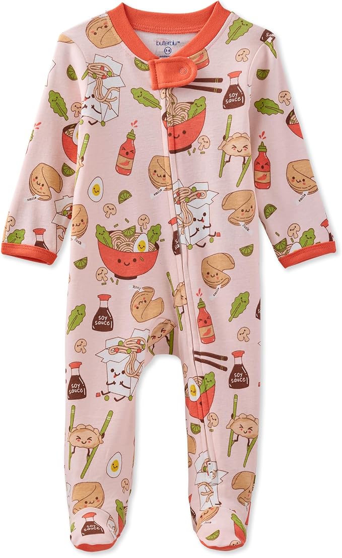 Butterblu Scout Sleep & Play 100% Organic Cotton Footed Zip Front PJs | GOTS by Butterblu