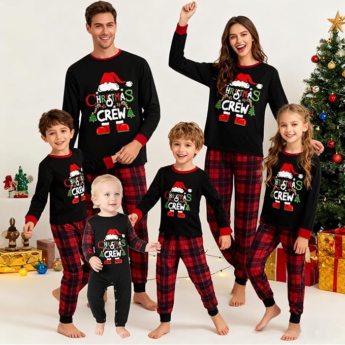 Awoscut Family Christmas Pajamas Matching Pajamas for Family, Xmas PJs Sets Holiday Sleepwear