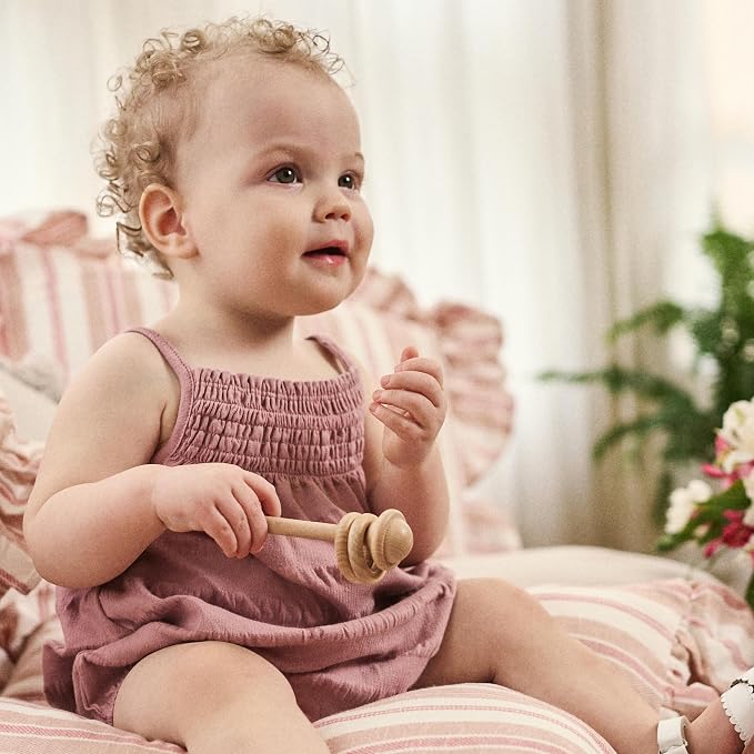 Modern Moments by Gerber Baby Girls' Mini Flutter Sleeve Bubble Romper - Image 4