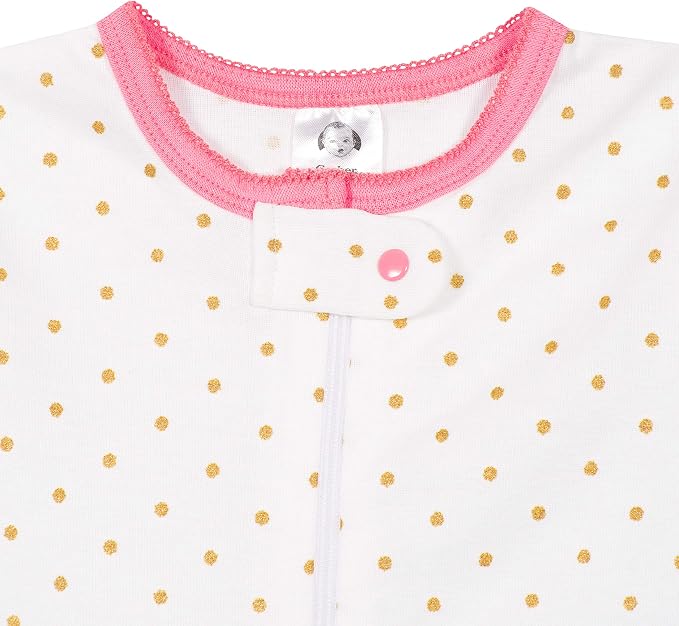 Gerber Baby Girls 4-pack Footed Pajamas - Image 6