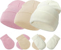 Baby Hats and Mittens Set Infant Toddler Beanie Cap Newborn Gloves by SeaZaela