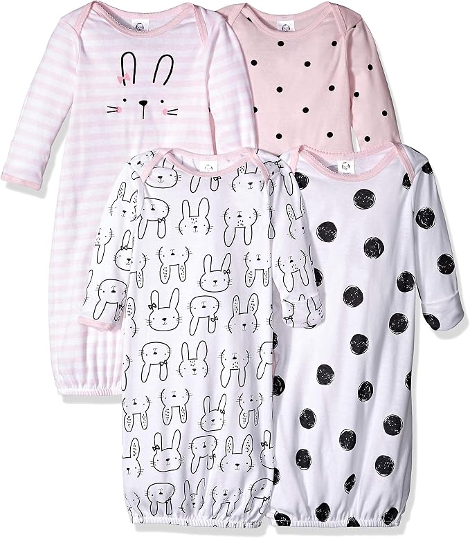 Gerber Baby Girls' 4-pack Sleeper Gown by Gerber