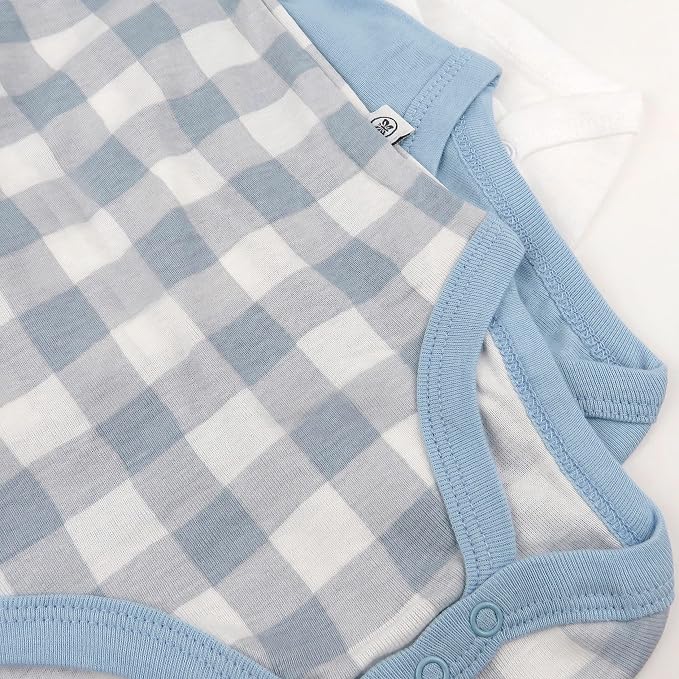 HonestBaby Baby 3-pack Long Sleeve Side-snap Kimono Bodysuits Organic Cotton - Image 3