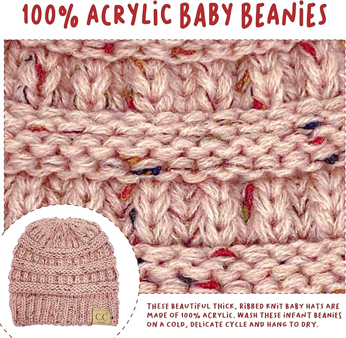 Funky Junque Baby Winter Hat – Cute Newborn Hats, Cozy Warm Infant Beanie, Soft Knit Stocking Stuffer for Babies 0–12 Months