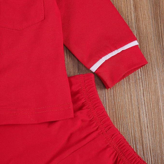 Kids Baby Girl Boy Satin Pajamas Set Button Down Sleep Shirt Top+Long Pants - Image 2