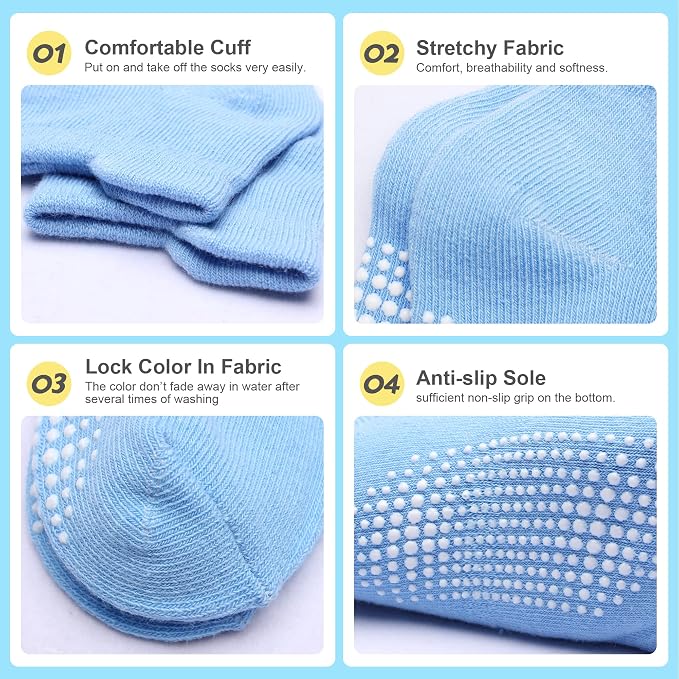 Toddler Non Slip Grip Ankle Socks - Image 6