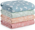 Muslin Swaddle Blankets for Newborn, Cotton Receiving Blanket | 4 Pack 100% by CivaruaKids