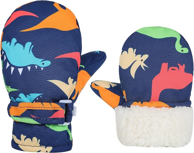 Toddler Gloves Kids Mittens Winter Warm Lined Fleece Gloves Waterproof Snow - Image 2