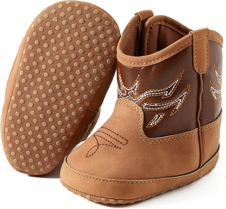 Jastore Baby Boys Girls Cowboy Boots Infant Western Booties Toddler Soft Sole - Image 4