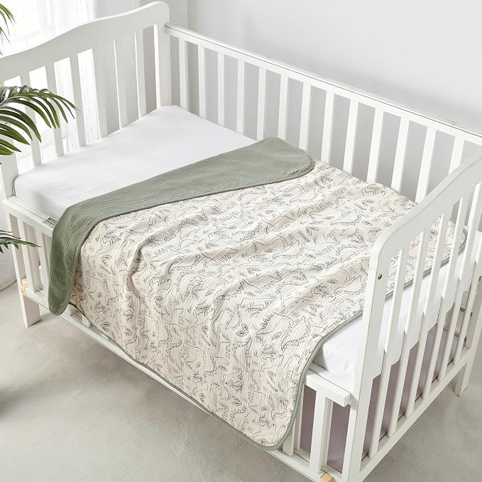 CREVENT 40''X40'' 100% Organic Cotton Muslin Baby Blanket - Image 3