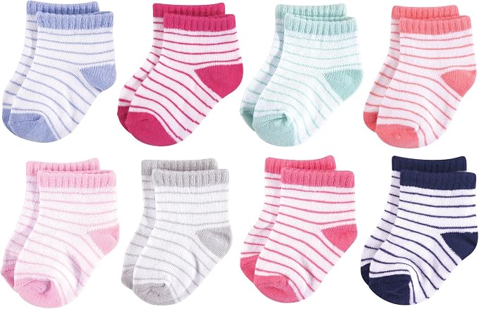 Hudson Baby Baby 8-pack Cotton Rich Newborn and Terry Socks by HudsonBaby