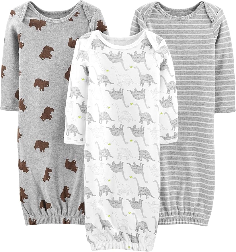 Simple Joys by Carter's Baby 3-pack Neutral Cotton Sleeper Gown by SimpleJoysbyCarters