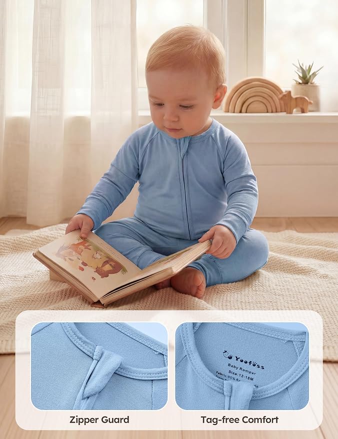 Yoofoss Viscose From Bamboo Baby Pajamas Footless & Footed baby Sleepers - Image 7