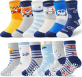 ANTSANG 12 Pairs Baby Girls Boys Toddlers Kids Crew Cotton Grips Socks | Smooth by ANTSANG