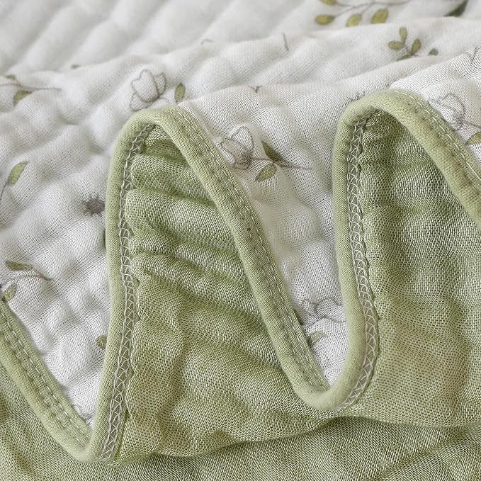 REPRECONF Muslin Baby Blanket 2 Pack, 6 Layer Cotton Swaddle Blanket 43x43 | - Image 6