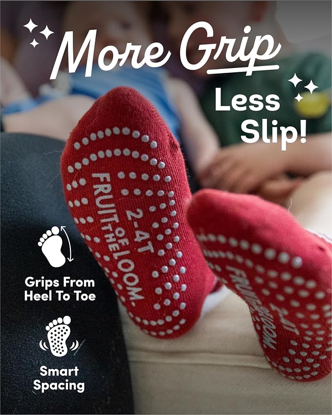 Fruit of the Loom Cotton Grip Socks - Image 2