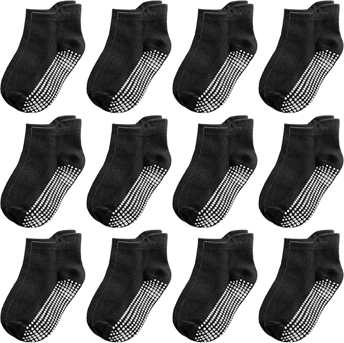 Tphon Non Slip Toddler Socks 12 Pairs Kids Grip Sock by TPHON