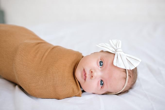 Copper Pearl Swaddle Blankets for Newborns | Soft Stretchy Receiving Blankets - Image 5