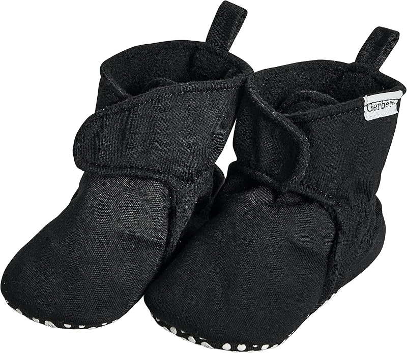 Gerber Baby Fleece Lined Wrap Fasten Non Skid Soft Slipper Booties by Gerber