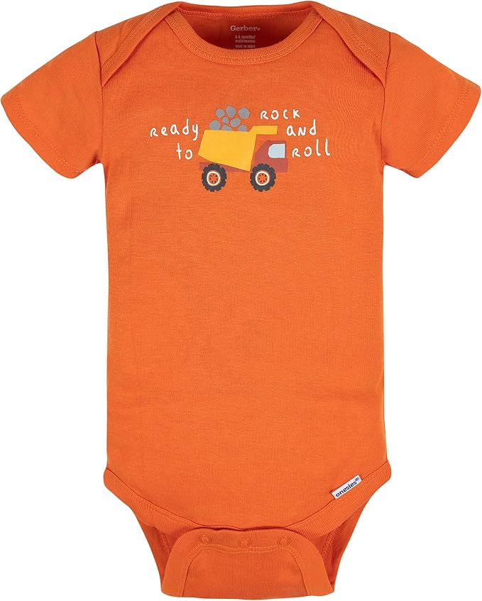 Gerber Baby Boys 8-Pack Short Sleeve Onesies Bodysuits - Image 2