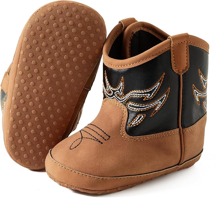 Jastore Baby Boys Girls Cowboy Boots Infant Western Booties Toddler Soft Sole - Image 4
