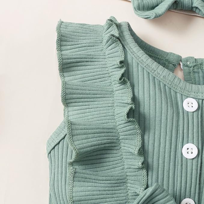 Mioglrie Newborn Baby Girl Clothes 1 Piece Infant Fall Winter Romper Outfit | - Image 8