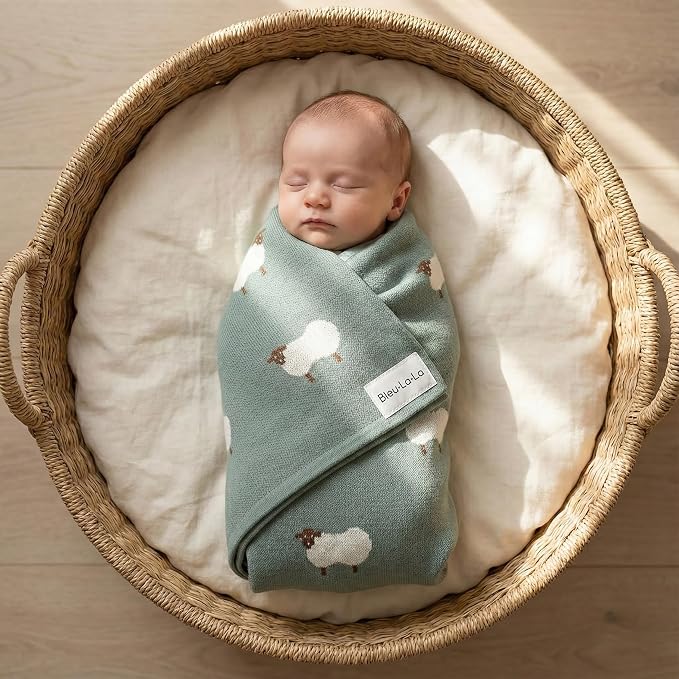 Knit Baby Swaddle Blanket - Image 6