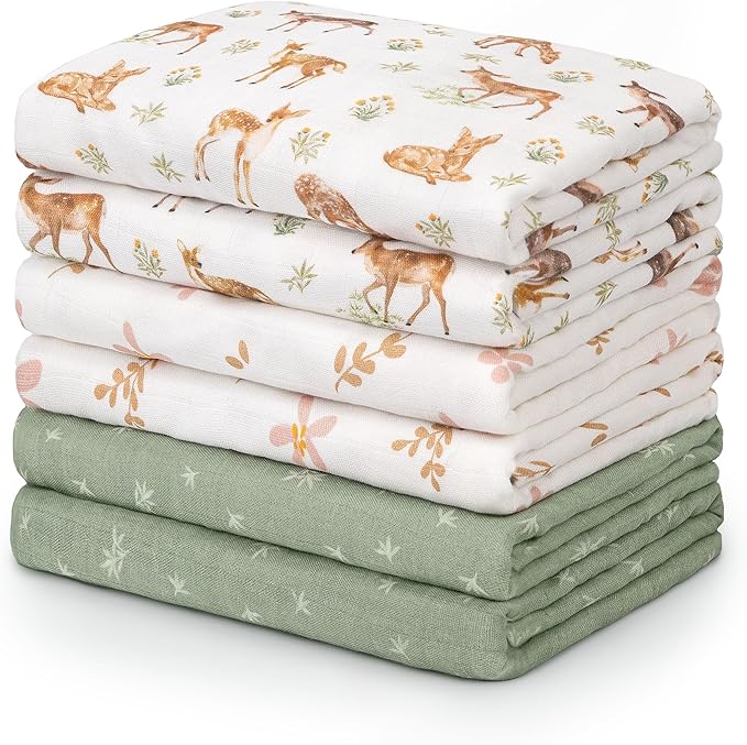 GLLQUEN BABY Receiving Blankets Muslin Swaddle Blanket by GLLQUENBABY
