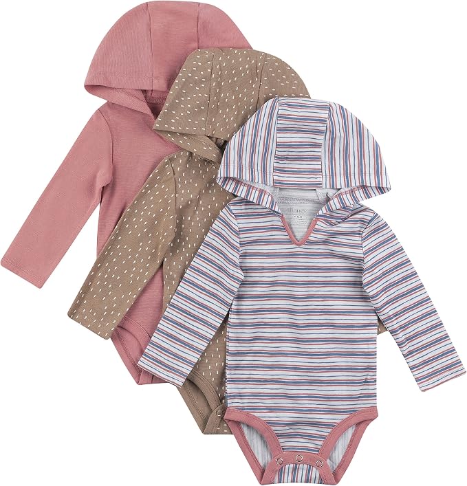 Hanes Baby Long Sleeve Bodysuit, Ultimate Bodysuit Hoodie Boys & Girls by Hanes