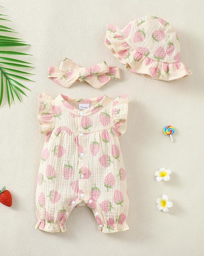Newborn Baby Girl Clothes Outfits One-Piece Romper Preemie-18Month | Cute Baby - Image 2