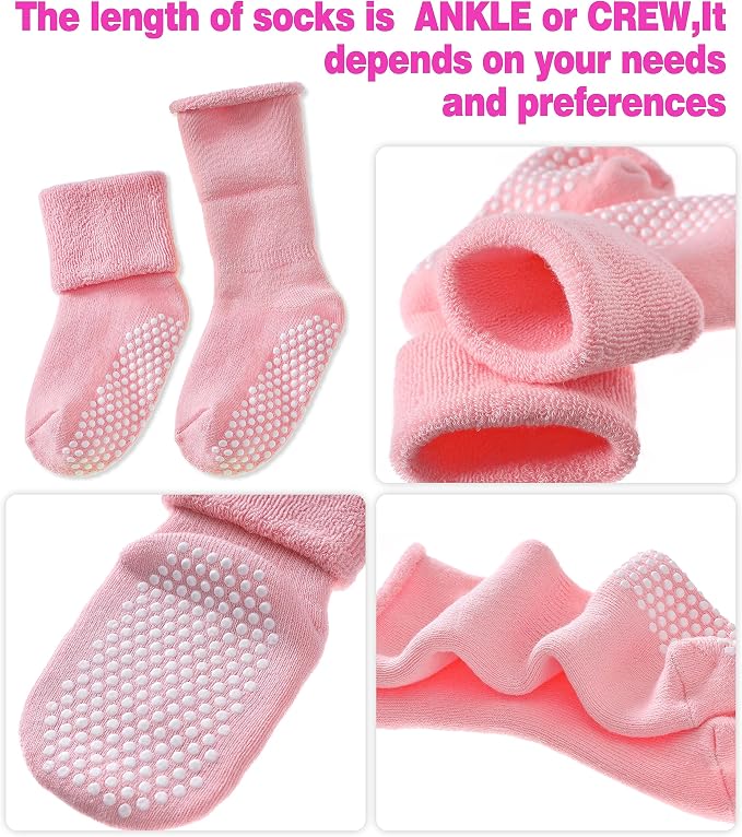 SDBING Baby Boys Girls Grips Socks Infant Toddlers Kids Non Slip Warm Thick - Image 5