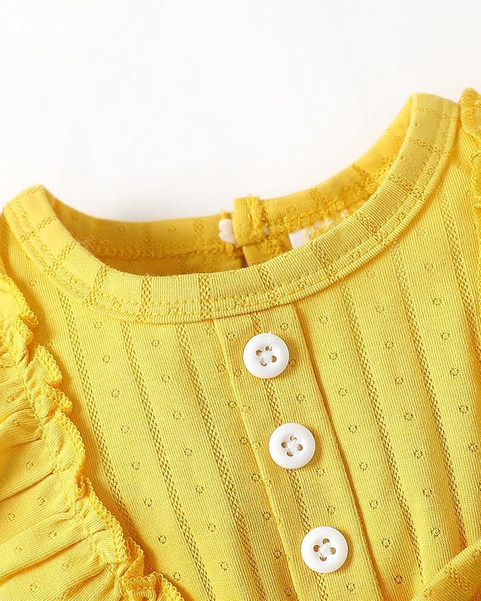 Mioglrie Newborn Baby Girl Clothes 1 Piece Infant Fall Winter Romper Outfit | - Image 5