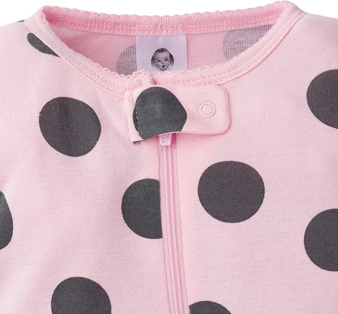 Gerber Baby Girls 2-Pack Footed Pajamas - Image 4