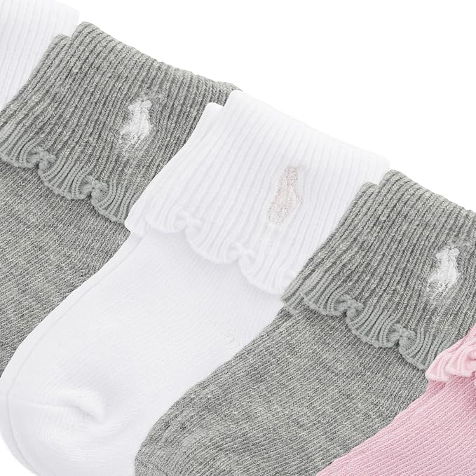 Polo Ralph Lauren Baby’s Classic Sport Ankle Socks, 6 Pair Pack, Soft Stretchy - Image 2
