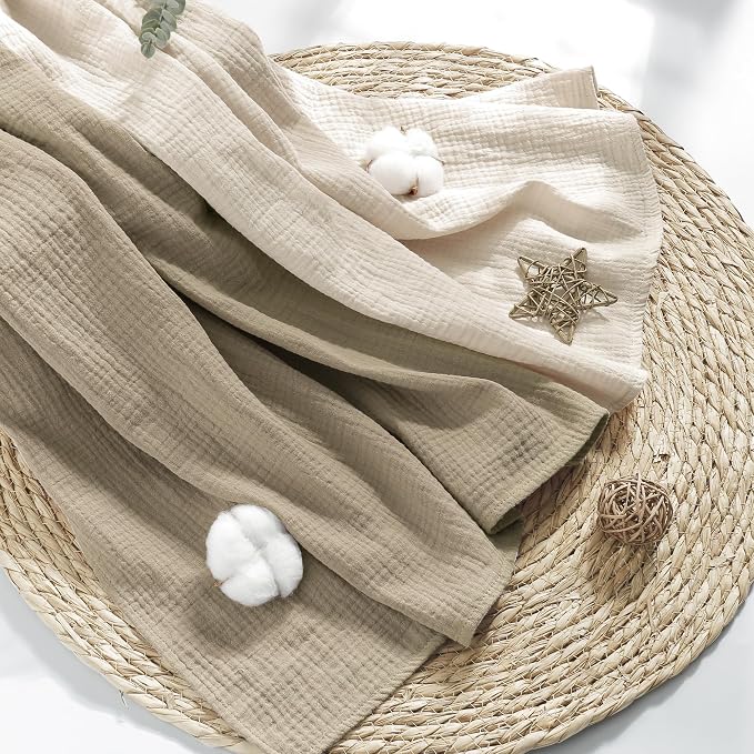 Susurration Muslin Receiving Blanket, 100% Cotton Swaddle Blankets - Image 3