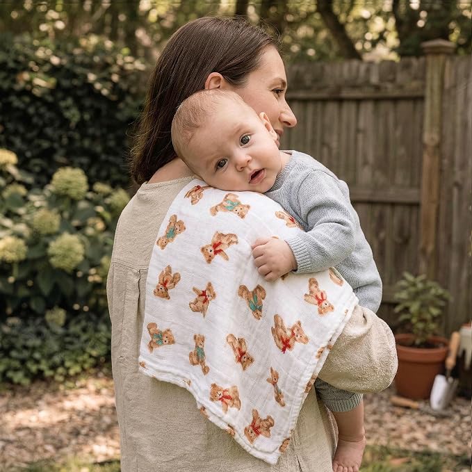 GLLQUEN BABY Receiving Blankets Muslin Swaddle Blanket - Image 6