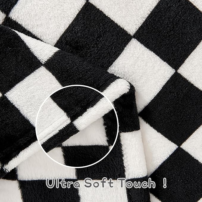 Yurhap Checkered Baby Blanket Fleece Baby Blankets - Image 6