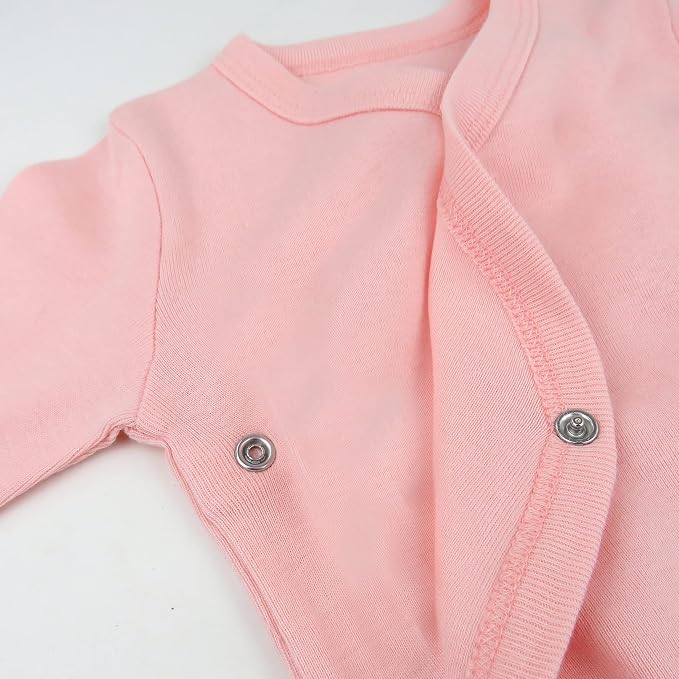 HonestBaby Baby 3-pack Long Sleeve Side-snap Kimono Bodysuits Organic Cotton - Image 3