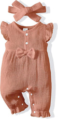 Renotemy Newborn Baby Girl Clothes Romper Summer Outfits Preemie-18Months | by Renotemy