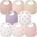 Bearmoss Baby Bibs for Drooling and Teething 100% Cotton Muslin Bibs | 8 by Bearmoss