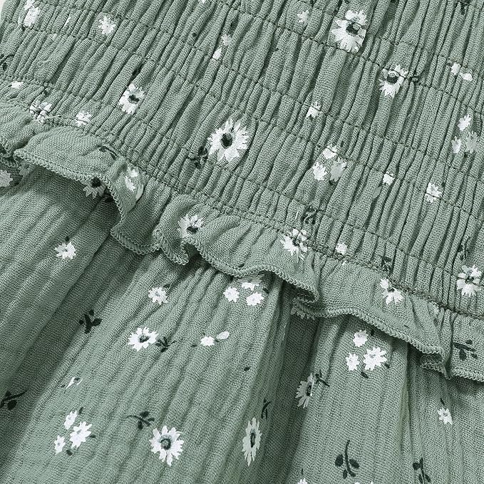 YOUNGER TREE Baby Girl Clothes Ruffle Romper Boho Dress Summer Cake Smash - Image 5