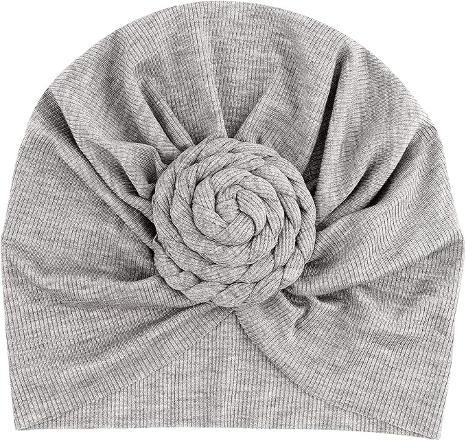 DRESHOW BQUBO 5 Pieces Newborn Baby Turban Hats Bow Baby Infant Beanie - Image 7