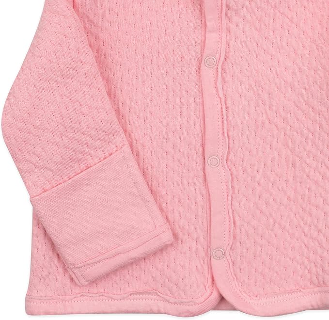 HonestBaby Matelasse Snap-Front Hooded Jacket Organic Cotton - Image 3