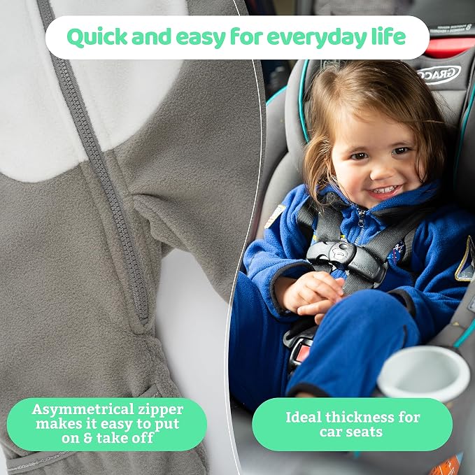 Cuddle Club Fleece Baby Bunting Bodysuit Hoodie, Newborn - Image 4