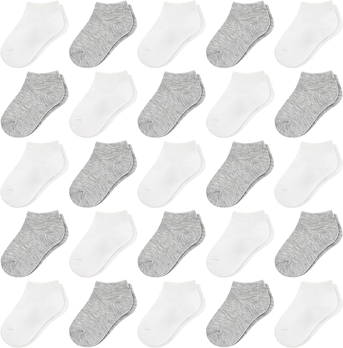25 Pairs Toddler Girls Ankle Socks Soft Low Cut by SPTRAMLE