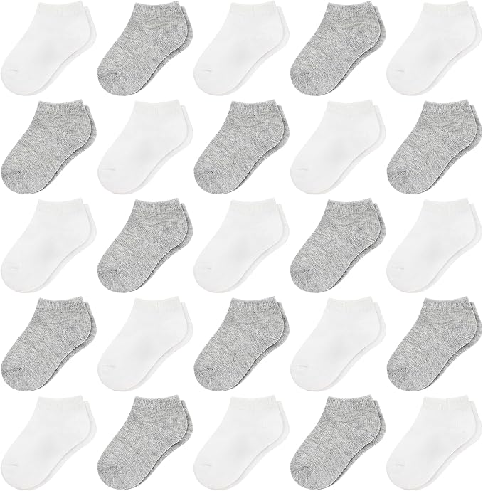 25 Pairs Toddler Girls Ankle Socks Soft Low Cut by SPTRAMLE