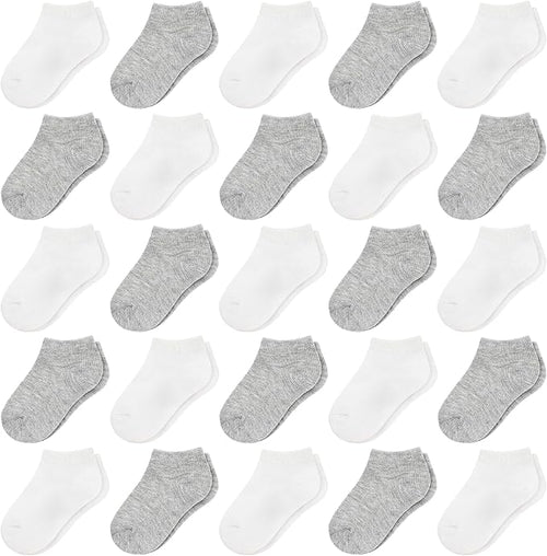 25 Pairs Toddler Girls Ankle Socks Soft Low Cut by SPTRAMLE